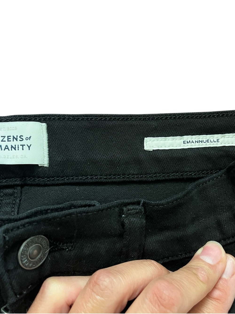 Citizens of Humanity Emannuelle Black Jeans 26 Low Rise Slim Bootcut Y2K Flare - Picture 3 of 11